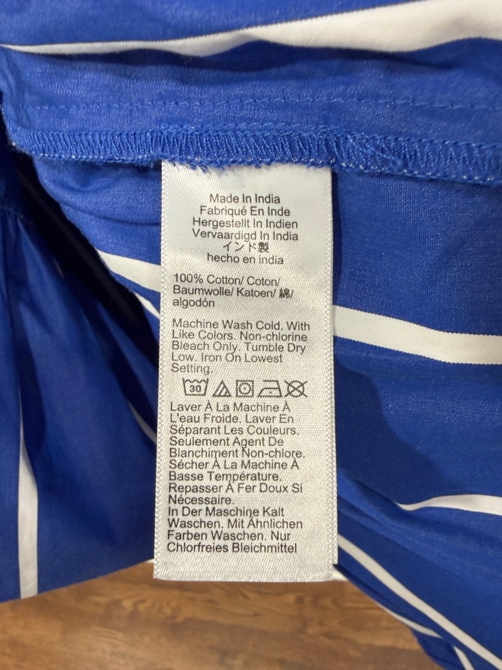 J. Crew Amelia Royal Blue and White Striped Ruffle Hem Shirtdress - Picture 7 of 7